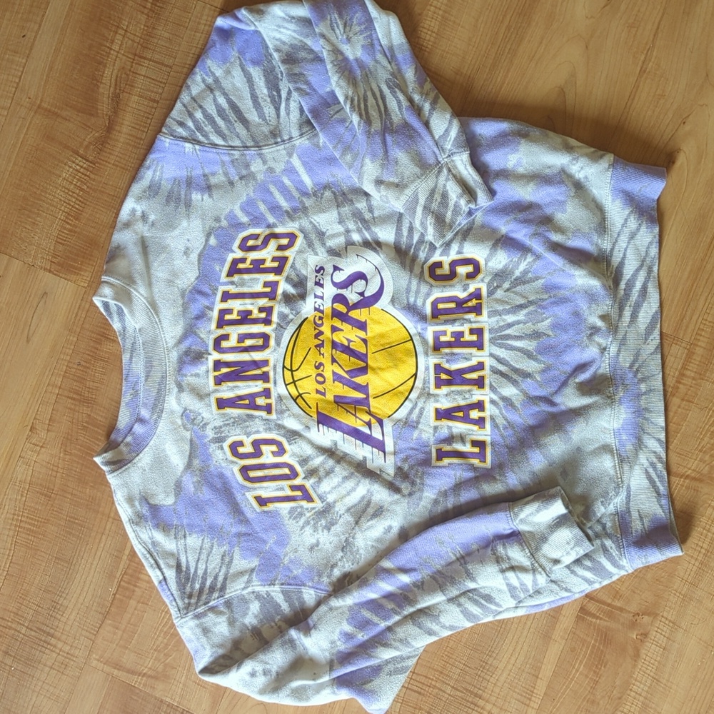 Los Angeles Lakers Women's Crewneck Sweatshirt Purple Tyediye M